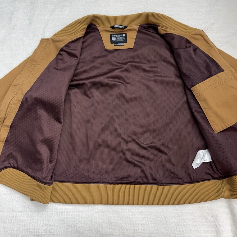Carhartt Rugged Flex Jacket Women XXL Brown Workwear Full Zip Relaxed Fit - Picture 6 of 12